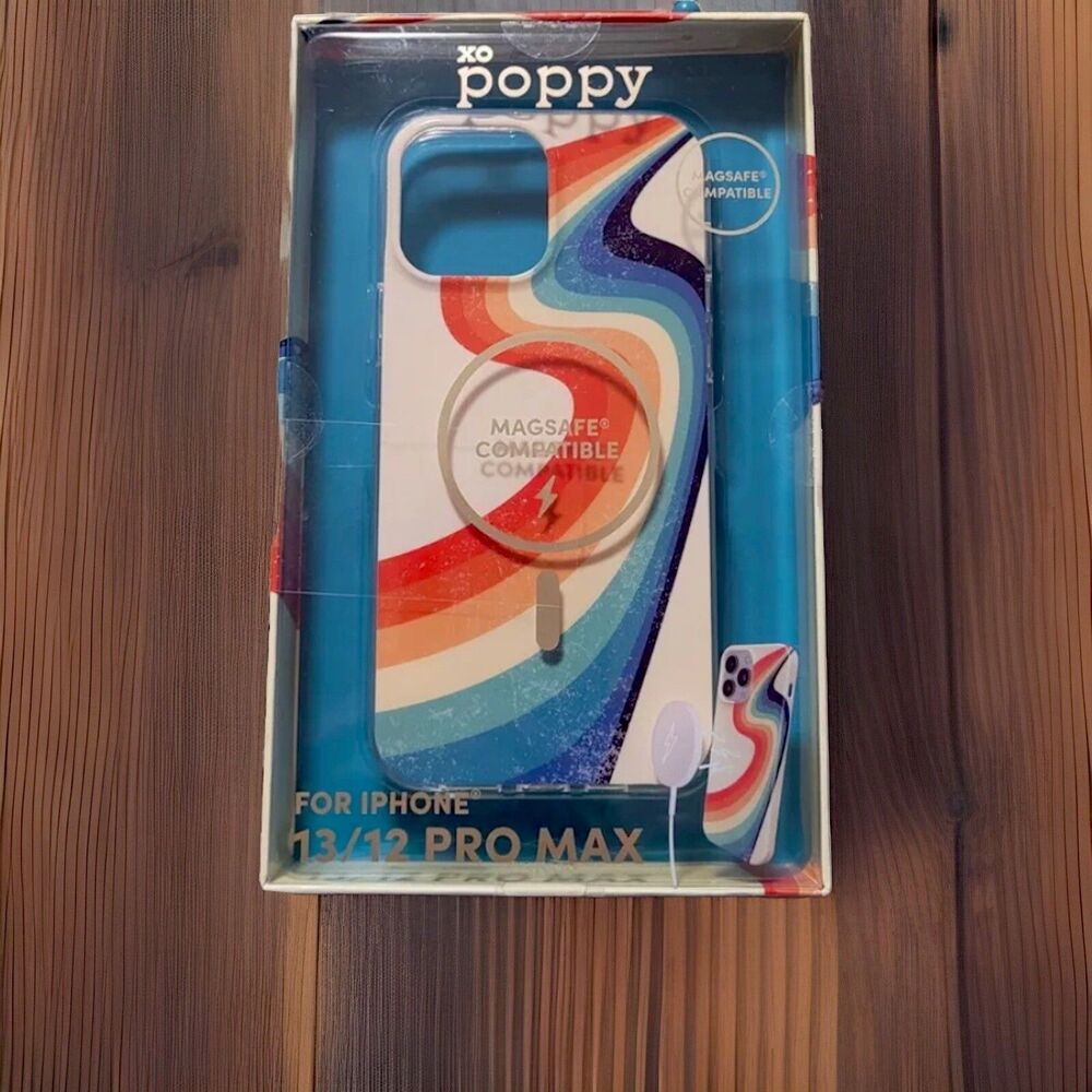 XO Poppy iPhone 13/12 Pro Max Magsafe Compatible Rainbow Durable Case